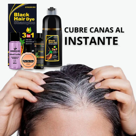Cubre canas al instante con un shampoo natural