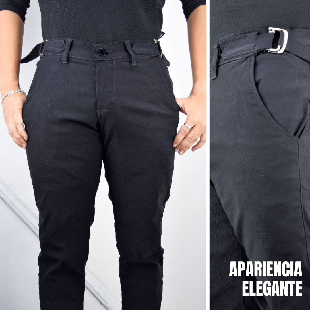 Power Elegance Belt: Pantalón para hombre con hebilla ajustable que transforma tu estilo