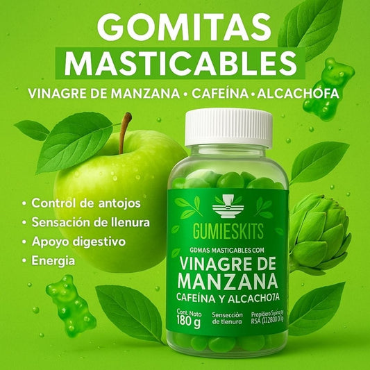 Gomitas de vinagre de manzana verde